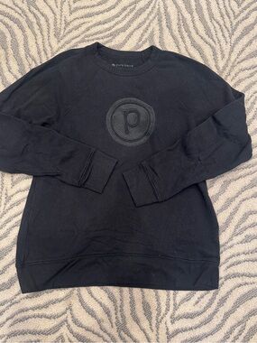 Pure Barre Black Crewneck Sweatshirt size Large